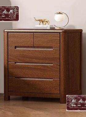 卧室中式简约木储物全TKZ实五六斗柜木胡实桃木斗橱客厅餐边收纳