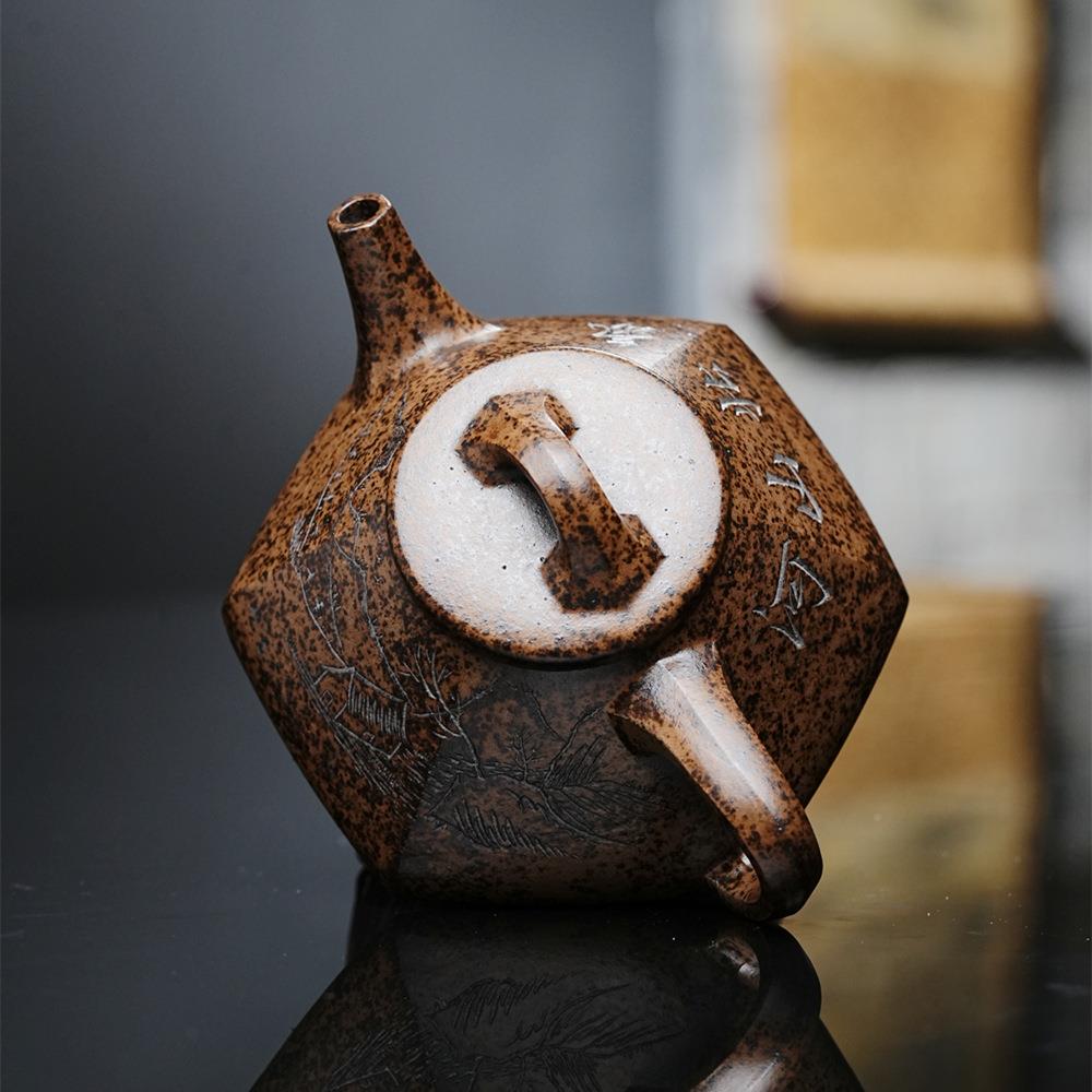 宜六方石瓢壶OWB整兴紫砂壶套青龙血砂工家手用茶壶套装茶具