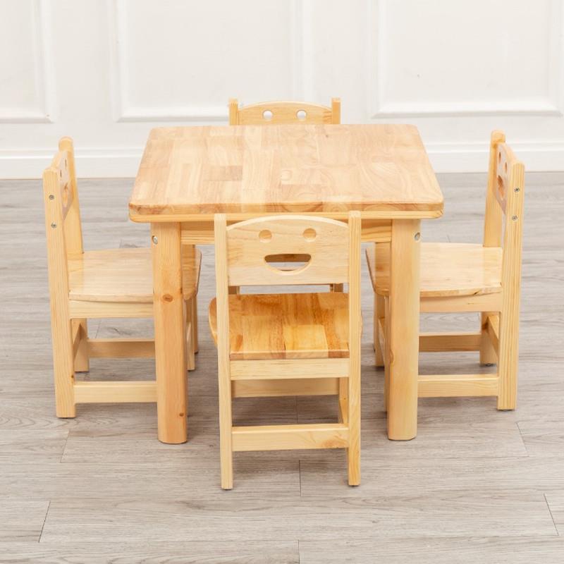幼儿课园实木桌子椅桌子圆桌学套生餐正方形桌儿童家用DWF学习桌
