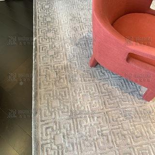 素色简约手针刺竹维地毯酒店客NZW工房走纤羊毛竹纤维满铺地毯廊