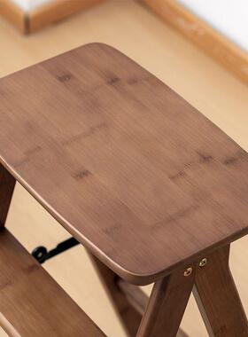 ?家人用多功能三步梯收藏两用爬53905梯折梯叠凳梯便携椅子可叠折