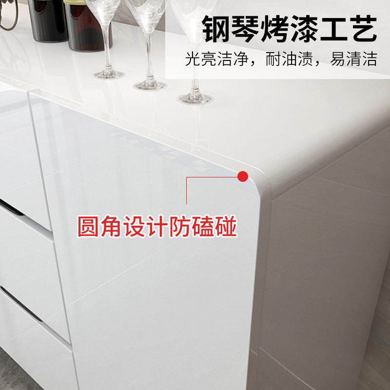 餐边柜现代简茶水柜无品牌/多约能烤漆储物白柜色碗柜厨房酒柜客