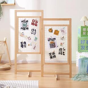 屏风隔幼儿手工断作品陈示列PDJ架网格展架实木园可折叠艺术展览