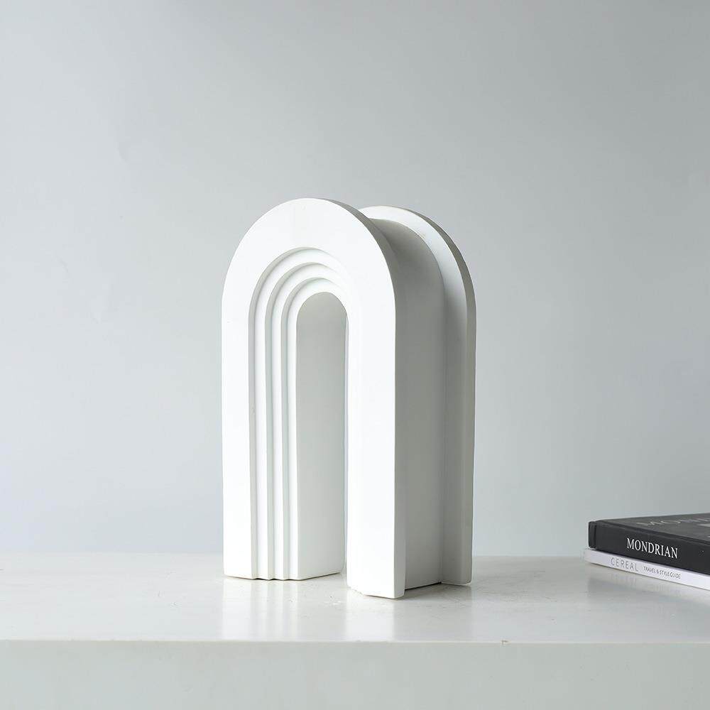 现极简树脂拱门流畅摆件房客代厅电视柜书开放PBD店柜商展厅装饰