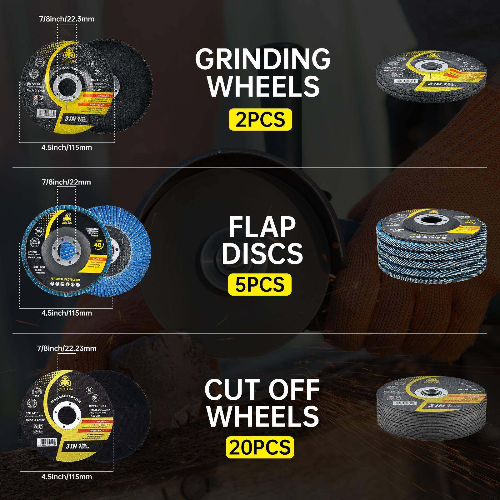 45寸套装切割.打磨抛光铁不锈11钢5mm蓝砂锆切刚玉百页片割片GRA,电子元器件市场,其它元器件,淘宝优惠券,粉丝福利购,淘宝优惠卷