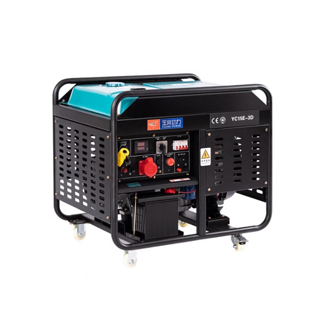 玉柴发电机组12K双缸YC开15WE2K1W双电压开架GHP款12KW双电压架款
