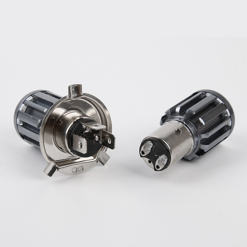 led摩托车大灯小钢炮黄白双色远近光射灯H6 H4摩托车灯高亮聚光