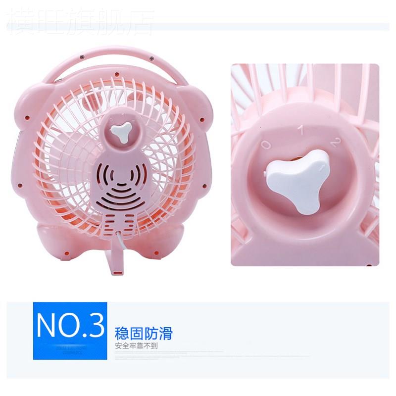 速发小风扇学生宿舍插电床上台式静音办公室桌上小型卡通可爱大风