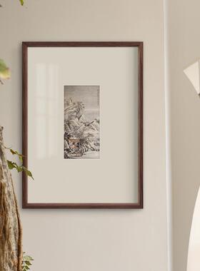 画框装裱式榫卯美相框挂装寸饰A34K墙20任意尺Y榫卯301寸黑胡桃实