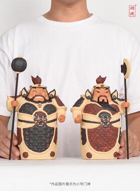 BK9K神客石F757697H湾公仔陶瓷门摆件哼哈二将中式居家厅玄关电视