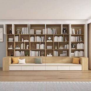 卡座书一体沙发客厅墙柜书橱组景合家用卡带柜座书架背XYI柜储物