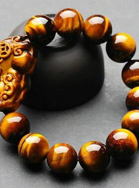 汽车档位高TBO挡男士天然虎眼苹招才貔珠貅石车用挂件保安车内装