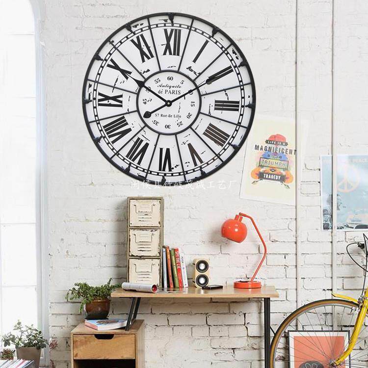 产钟0106品复古钟铁艺壁挂时大尺寸壁钟挂表