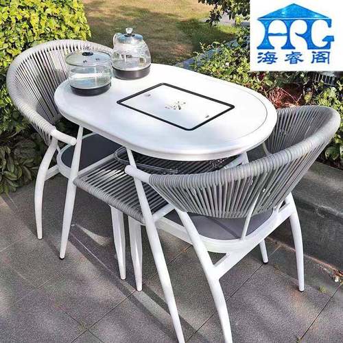 阳台小桌椅小组合红一桌椅子创意网户型花园茶台A-3001室外藤二椅