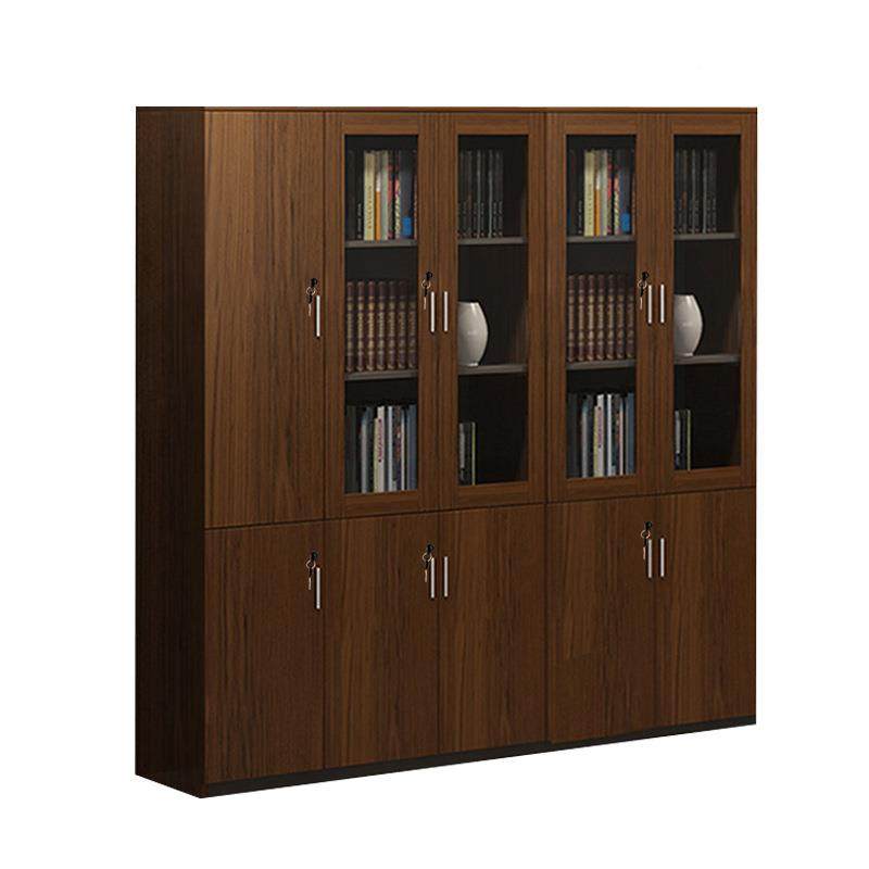 储ZJ-BG29文件柜质带锁板式家具办公柜带璃玻书柜物资料柜文木件
