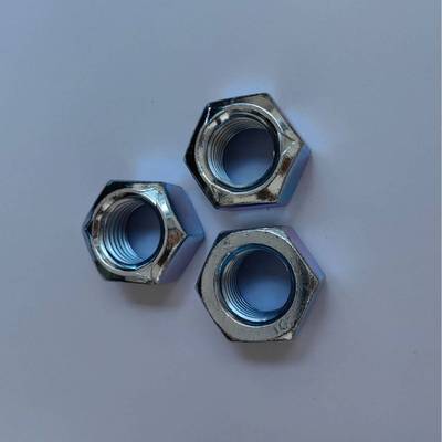 DIN980V六角全金属压点式锁紧螺母 M16  10级蓝白锌