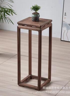 榆木花架新中式老落地栽几室内盆架客20250110厅阳台置物架实木花