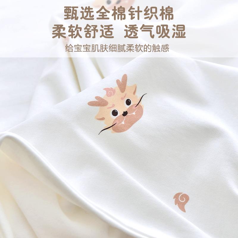 生儿纯棉新针织棉卡通印花被婴四儿季76483233款卡通被套幼儿园儿