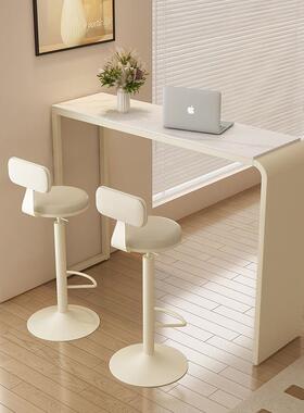 吧台桌家简厅约岩高脚桌长条桌客沙45844发阳台隔板断迷你休闲小