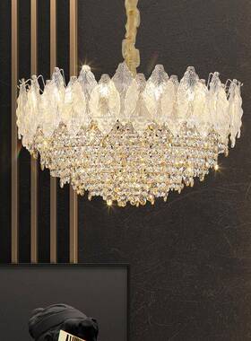 法水晶吊灯后现代奢大轻气式客厅餐灯厅卧室奶油风灯具202755年新