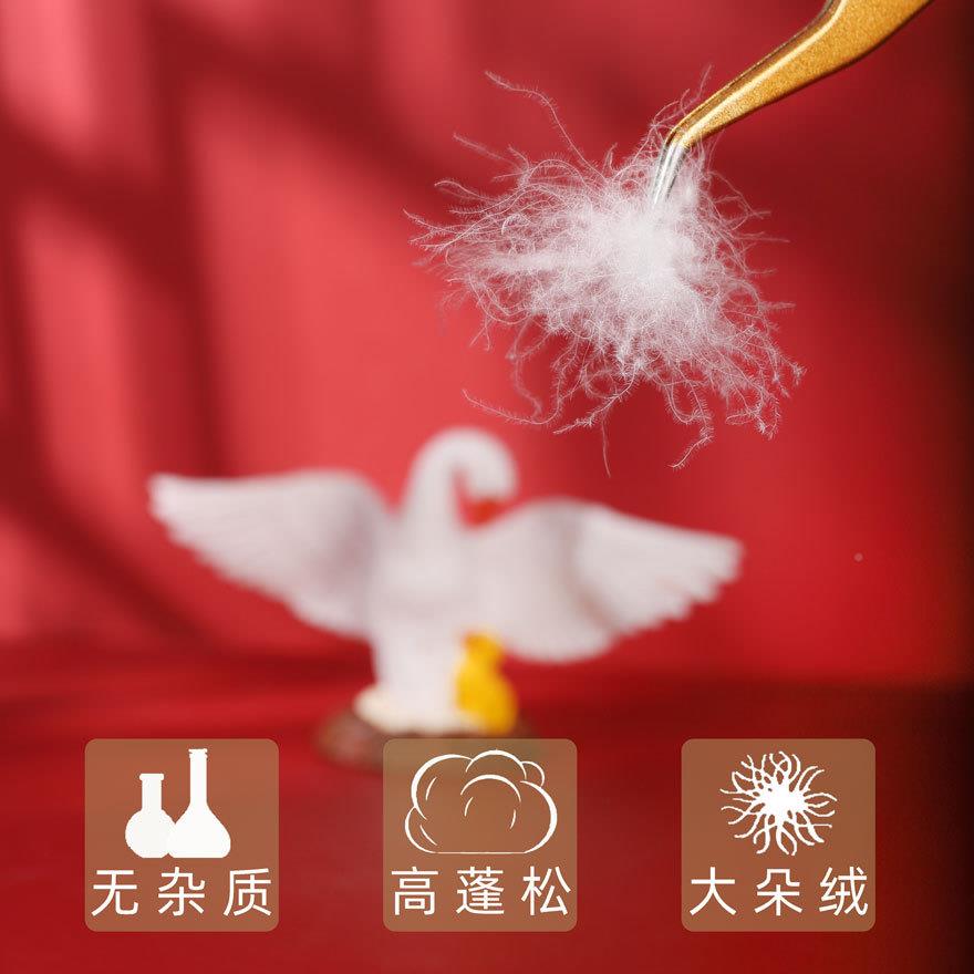 水洗80白鸭绒被新国标服料装标羽绒原填FFC充厂家直销子羽毛