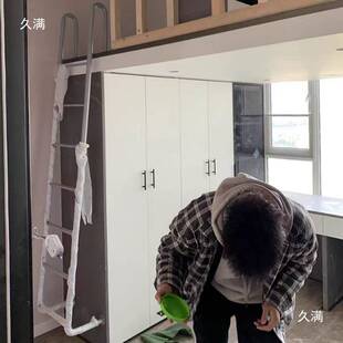 双层床上下铺梯子爬梯壁挂挂梯上阁楼梯别墅房顶直梯单侧扶手楼梯
