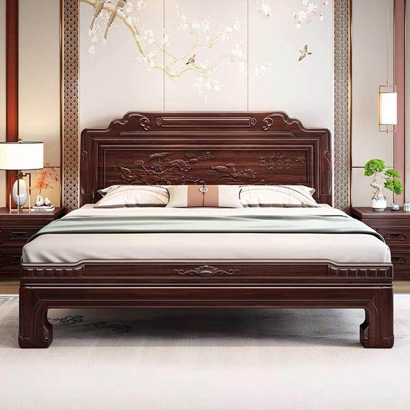 新中式主全实木床1.5米印尼花梨木903#室双人床明婚清古典1卧.8大