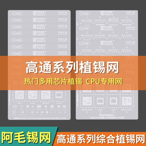阿毛易修UBGA植锡专家系列/QSD/QSU/综合网/CPU网/高通通用钢网