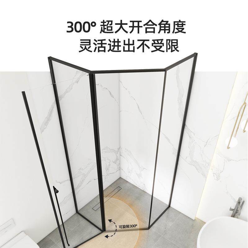 石钻型淋浴ZS18721房干湿分离浴室平开玻门洗澡沉下式隔断整体卫