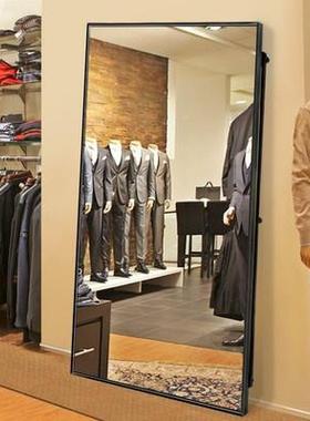 JWO全身镜地穿衣落镜镜子服装店显瘦家用室网红立体卧挂墙超白试