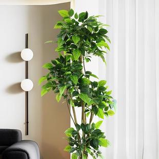 大型仿真物幸福树发财树厅落20251024地假绿植植室内装家客居饰摆