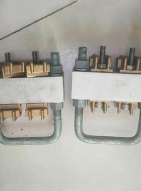 铁路城定轨电气化用地位接触网刚悬性挂装置汇流排接WEF线夹