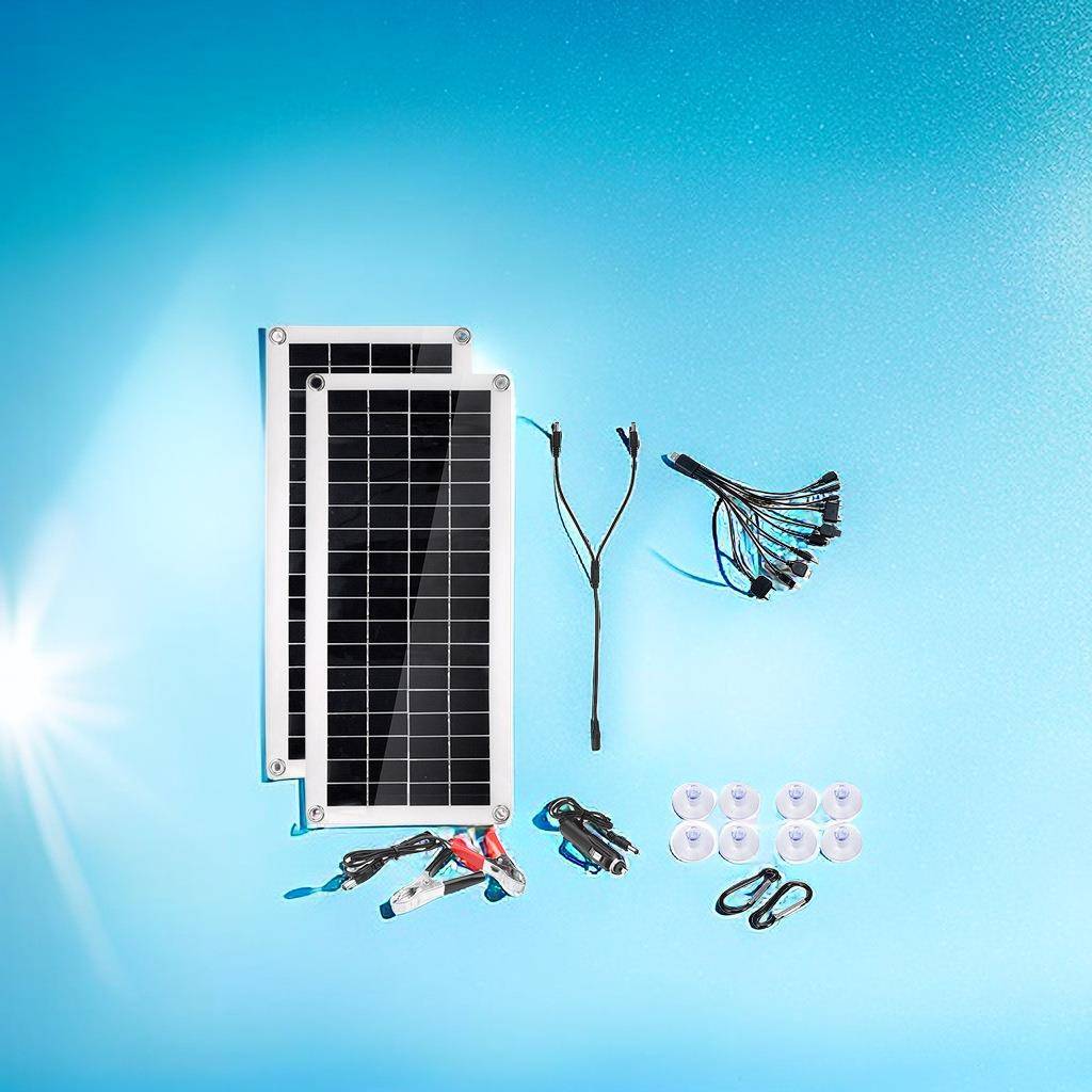 1GJG0W*2柔性双片太能板应R阳V控制器光伏组合轮船房离网急发车电