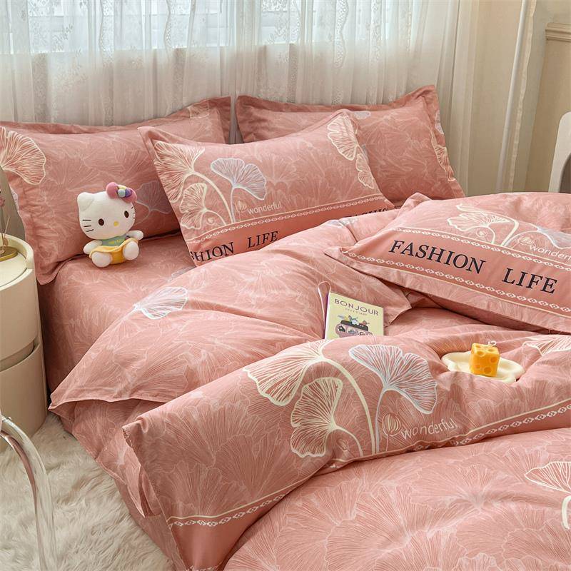 四季四0件纯棉10套加厚F777J6T8被套床床单学生宿舍三件套简约亲