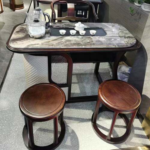 新中式茶桌椅室组合实木办公泡茶桌新国潮茶茶室用阳EWI台小茶台