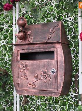 户铁艺邮箱式带锁壁复挂欧信报箱外古信TB-64672箱田园风花园阳台