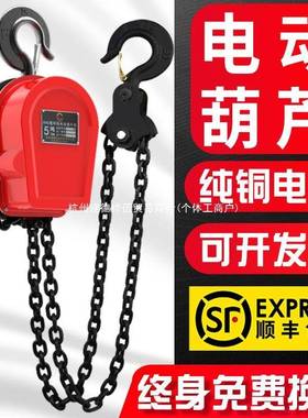 环链电动葫芦3葫8v1吨2吨3吨5吨1链0吨群吊电芦220v家用倒GZX提0