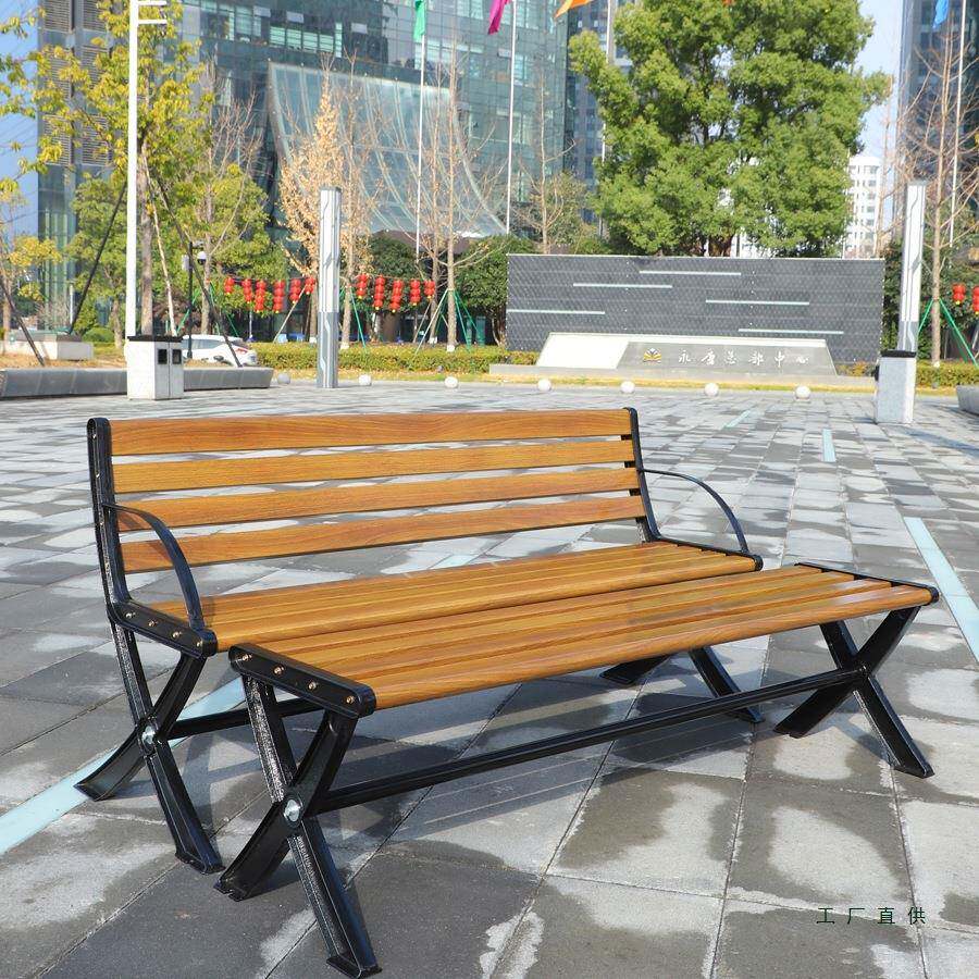 区公园椅外长椅椅室外靠背排椅户防腐实木塑木休RET闲座庭院小长