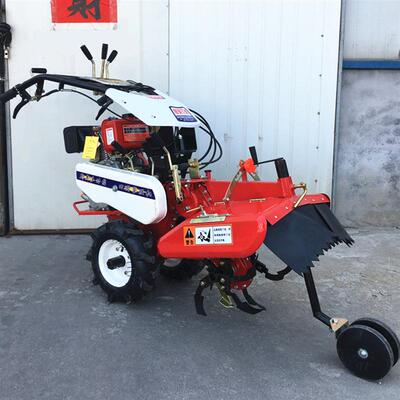 大式葱开沟培土机多功能犁地蔗松土旋甘耕机NPY手扶开沟机