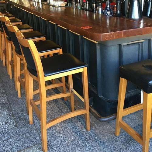 工业风酒吧椅组合复古音餐乐厅实LM0909吧木卡座沙发公社高脚凳台