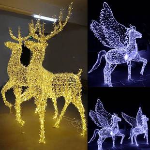 l4405ed发光麋鹿造型灯圣诞节日围装饰灯氛步行街场美商陈饰装景