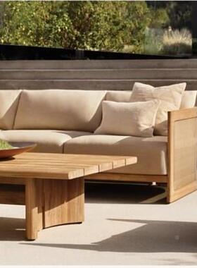 户外合沙发庭院UNP园露台防水防晒柚木家具组外阳室台进口花柚木