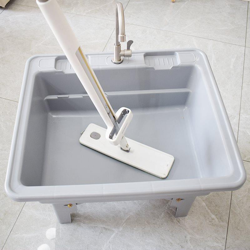 X洗&坐着衣服水池阳塑料洗衣池F975H7M7台洗衣盆带搓板卫生池间拖