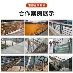 304不工锈钢桥梁护栏灯567河边栈道光程护栏河道景观桥梁防撞护栏