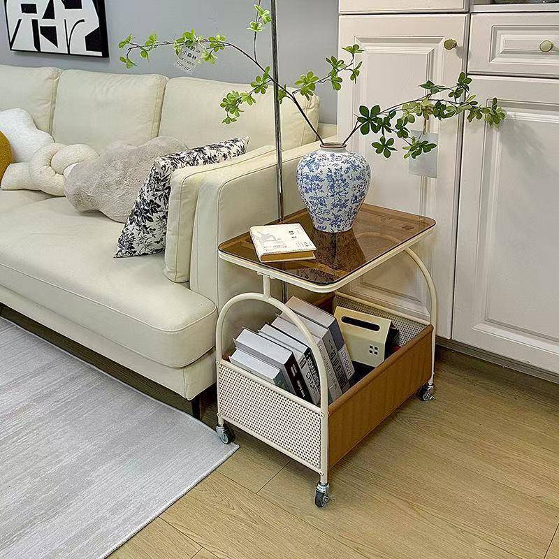 油轻奶移动沙发客厅几茶卧室小桌子小推ZJ-2车简约收纳茶几创奢意