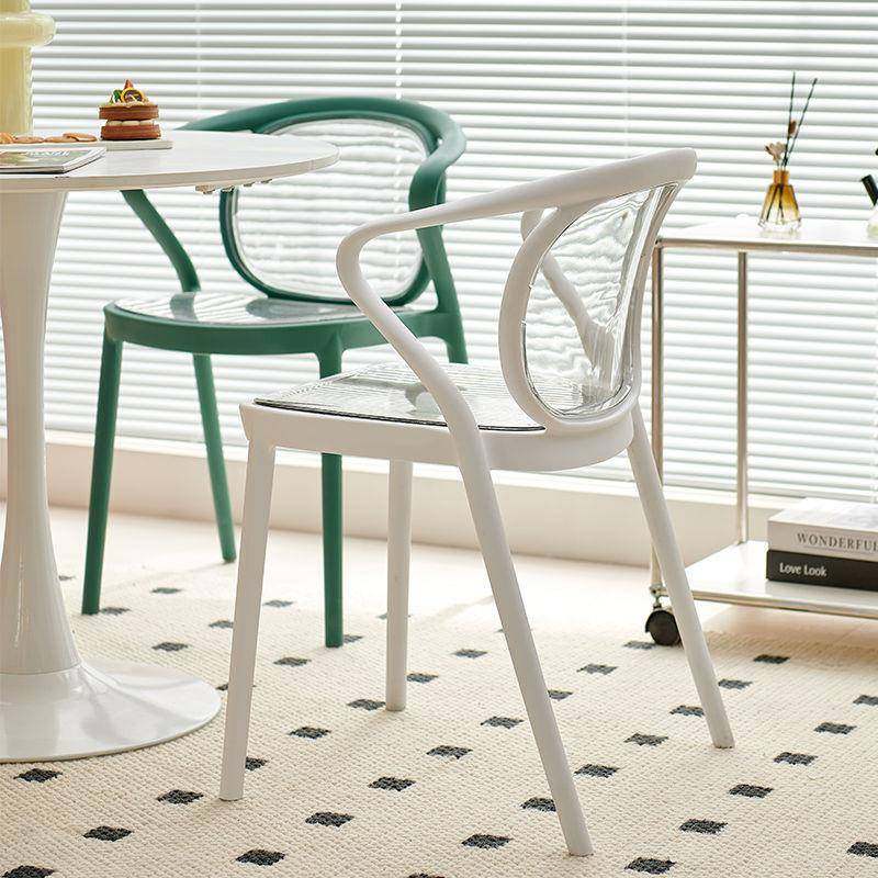 餐椅用加厚靠背塑料透明椅子现代简约休闲椅01家厅餐餐椅备用椅桌