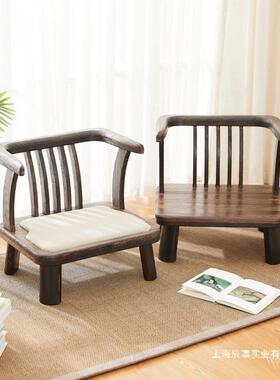 榻榻米座椅椅子HND靠背凳椅家子用日式小椅子椅矮茶几实木阳台圈