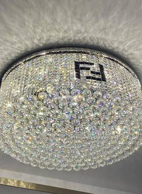 轻奢K02359客厅水晶吸灯高现档新水晶灯后代大顶气卧室款灯房间灯