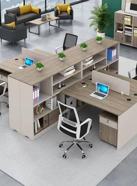 办公桌员工位办公财室务桌椅桌多人位组合简约现代两XRN主管电人