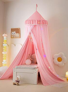 圆孔盘吊厚顶防尘蚊公主风双层遮光免打1.2AJMm1.3帐5米床加帐纱